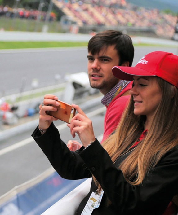 Spanish Grand Prix lady taking photos