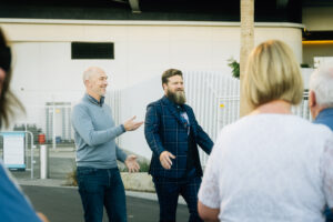 Neil Reynolds with Ryan Fitzpatrick